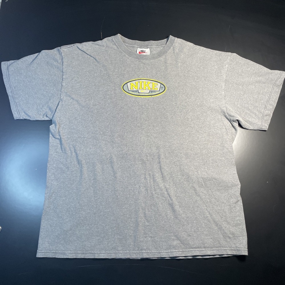 1990s Vintage Nike EST 71 Sport Short-Sleeve T-Shirt - Men's Large - Gray w Logo